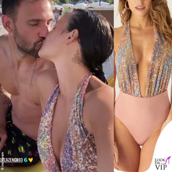 Bacio in spiaggia ad Andrea Zenga, con un intero Yamamay 