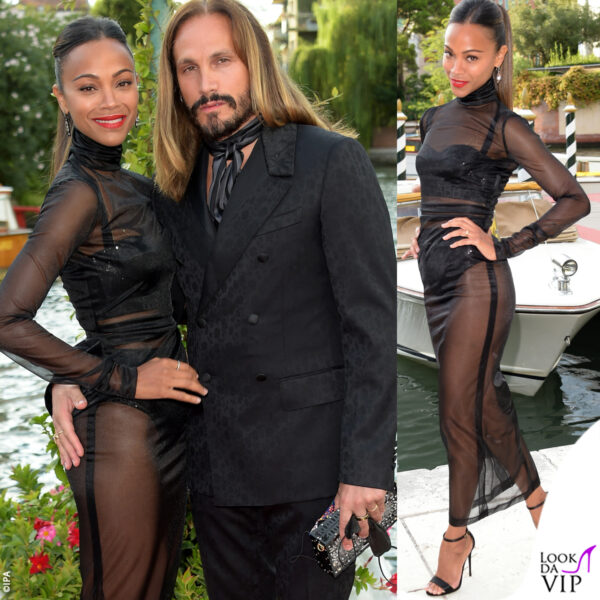 Zoe Saldana e il marito Marco Perego 
