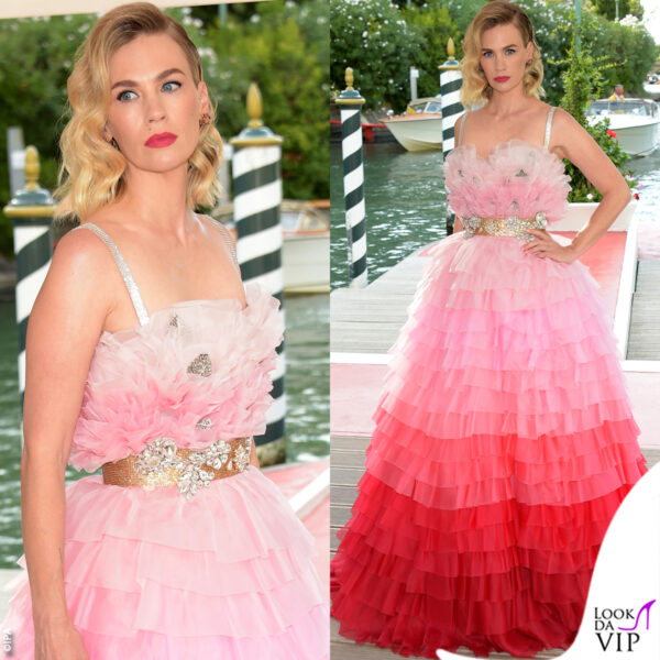 gli arrivi delle star alla sfilata Dolce&Gabbana a Venezia: nella foto January Jones