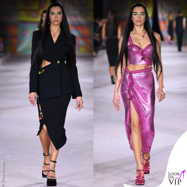 Dua Lipa in passerella per Versace: è stata lei ad aprire e chiudere lo show