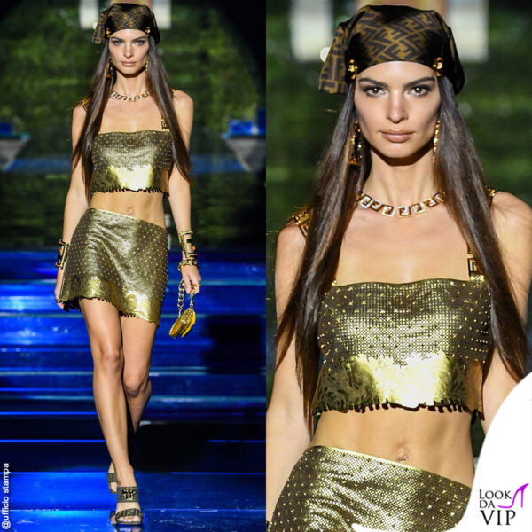 Emily Ratajkowski da Versace by Fendi 