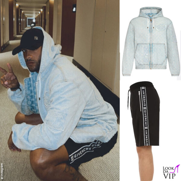 giacca Louis Vuitton, shorts Givenchy 