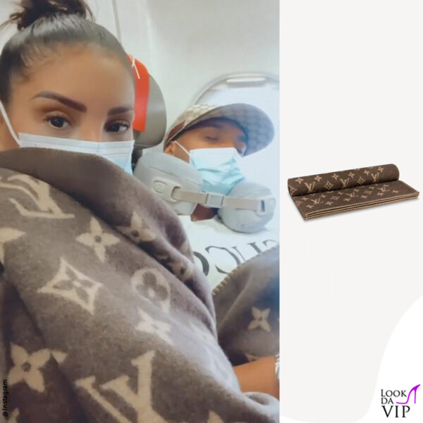 coperta Louis Vuitton per stare al caldo in aereo 