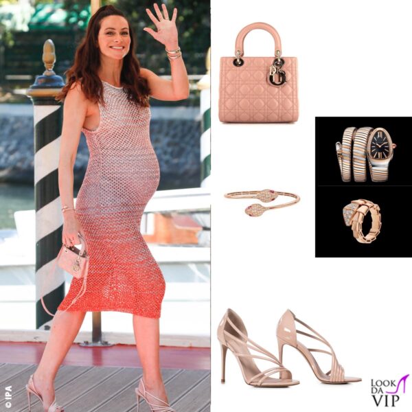 Paola Turani (abito Missoni, borsa Dior, scarpe Le Silla, gioielli Bulgari)