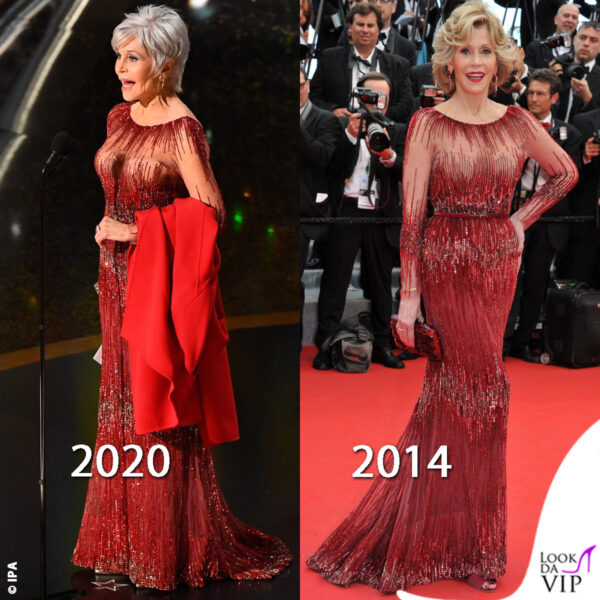 Agli Oscar 2020 Jane Fonda ha sfoggiato lo stesso abito Elie Saab che aveva portato sul red Carpet del Festival di Cannes 2014