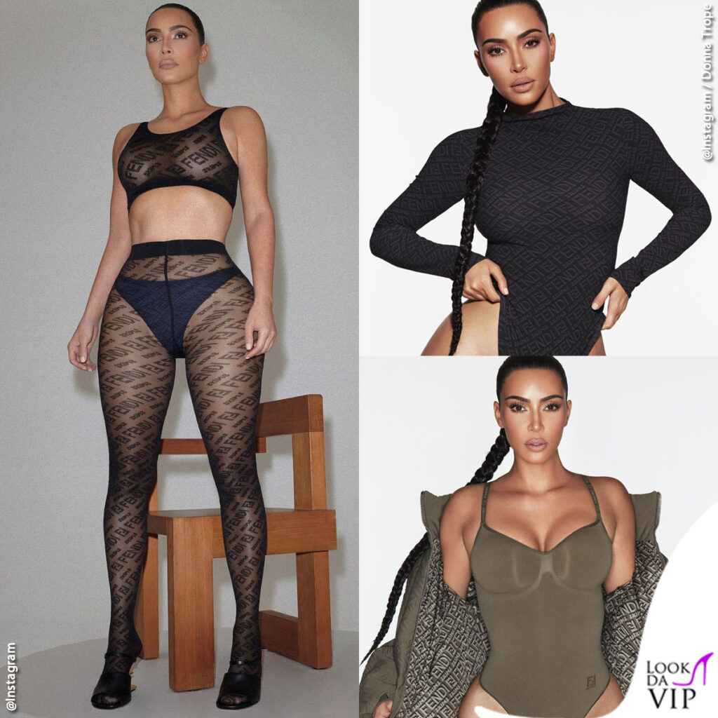 Kim Kardashian look Fendi x Skims 0