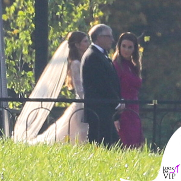 la sposa con i genitori, Bill e Melinda Gates 