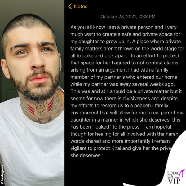Malik ha raccontato su Twitter la propria versione dei fatti: lei si sarebbe introdotta in casa loro