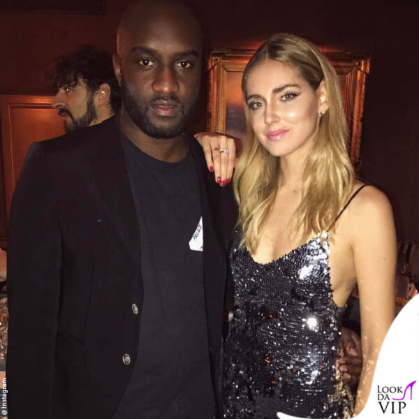 Chiara Ferragni con Virgil Abloh nel 2017 - "Era l'essere umano più gentile", ha scritto l'influencer 