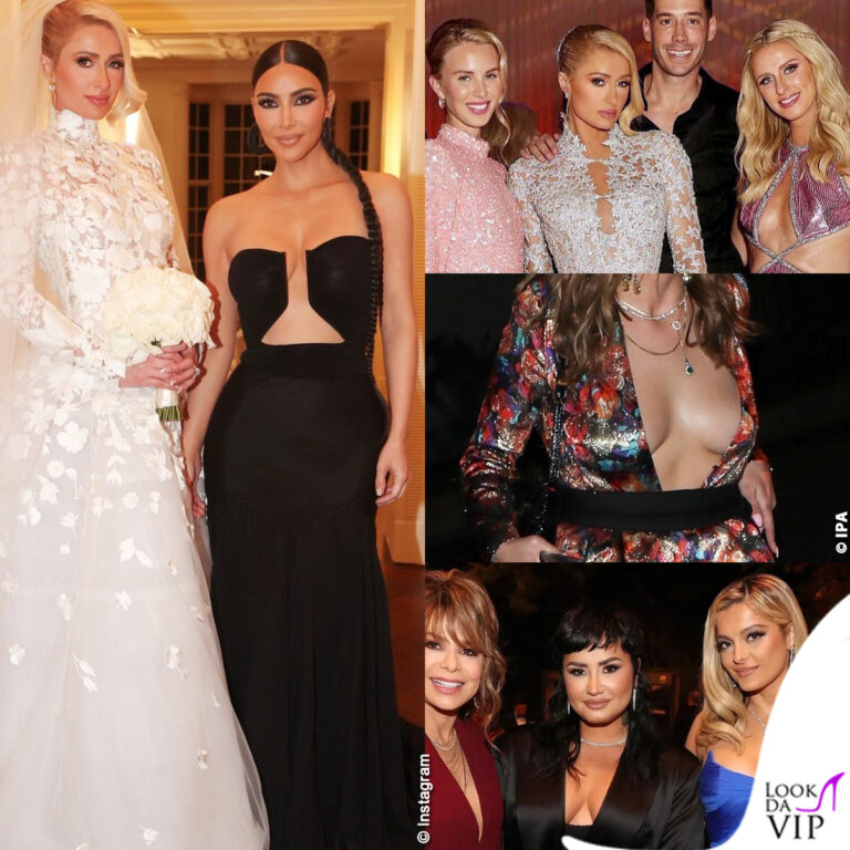 i look delle invitate al matrimonio di paris hilton