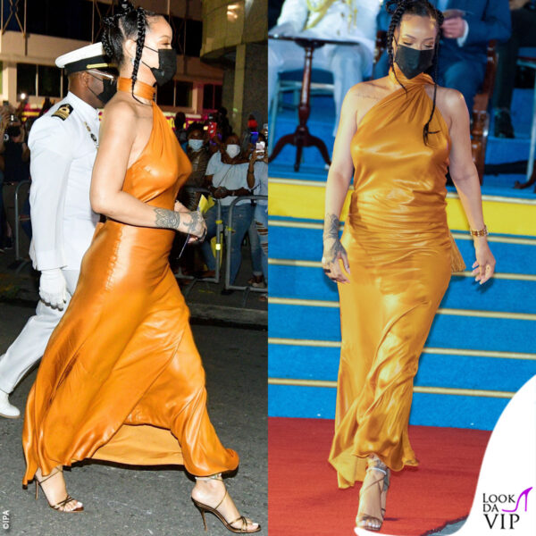Rihanna arriva all'evento Pride of Nationhood a Bridgetown, Barbados 