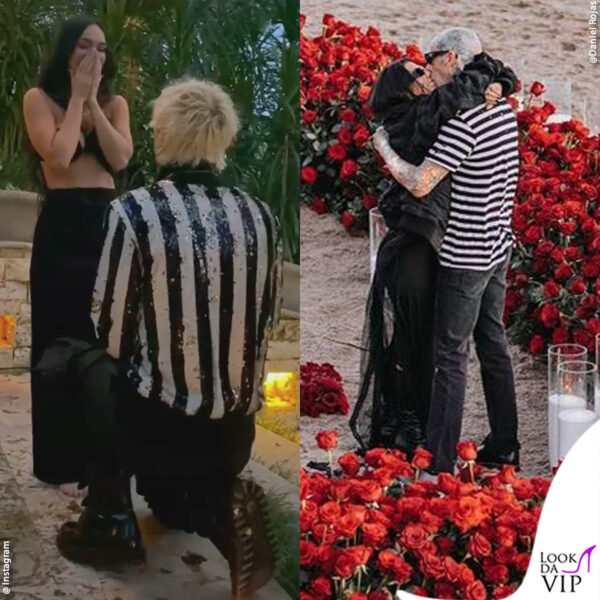 il look di Machine Gun Kelly ricorda quello di Travis Baker, indossato per chiedere la mano a Kourtney Kardashian 