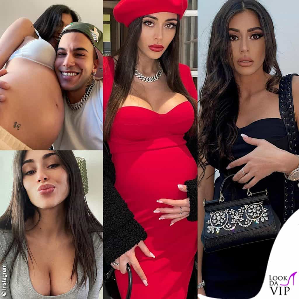 Angelina Lacour premaman firmato Sfera Ebbasta
