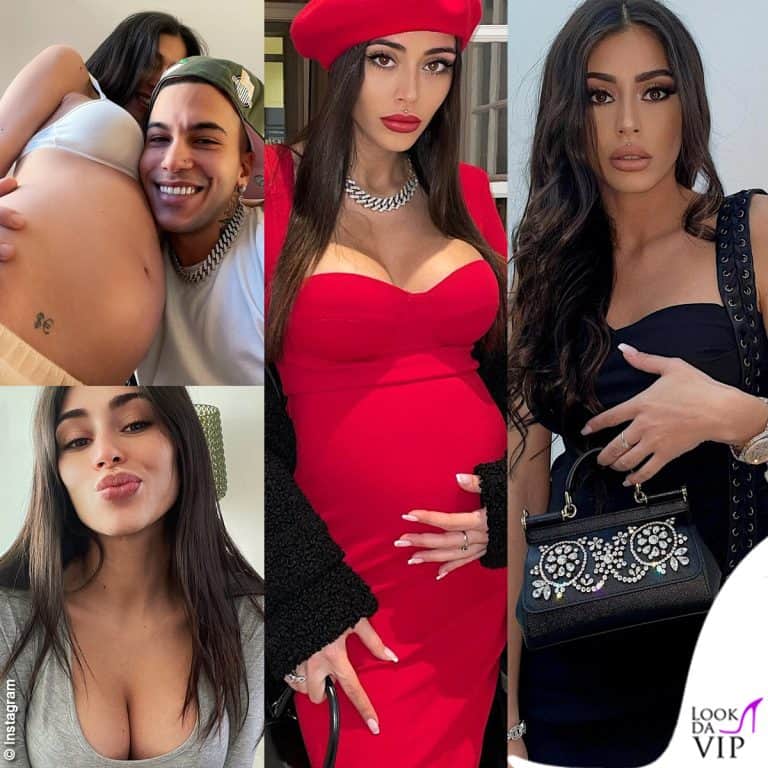 Angelina Lacour premaman firmato Sfera Ebbasta