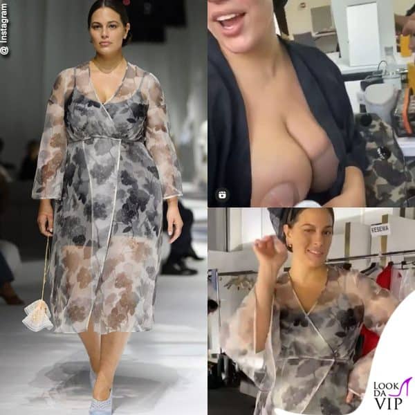 Ashley Graham con il tiralatte da Fendi nel settembre 2020