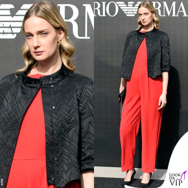 Eva Riccobono manca dalla passerella da anni ma è stata avvistata nella sede di Alberta Ferretti (qui ospite alla sfilata di Emporio Armani nel 2020)