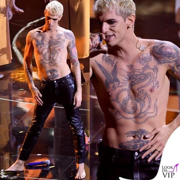 Achille Lauro in Gucci: il fisico c'è... quello che manca è il look - VOTO 5 