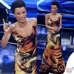 Sanremo 2022 2 serata Lorena Cesarini abito Roberto Cavalli