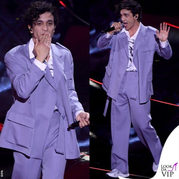 Tananai in Dior: stropicciato, ma con classe. Ha svecchiato il classico tailleur - VOTO 7,5