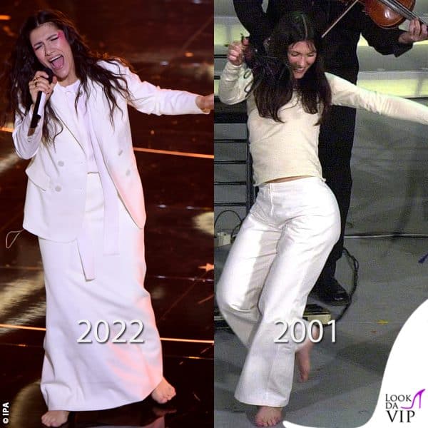 Non è la prima volta che Elisa canta scalza a Sanremo