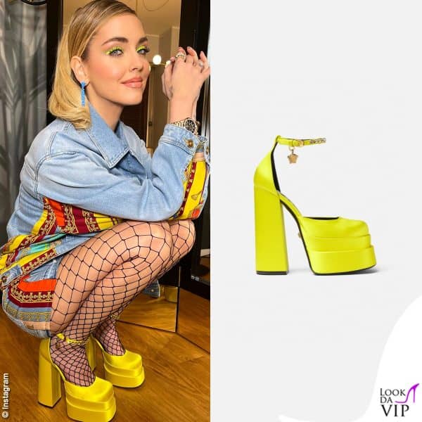 Chiara Ferragni con le Medusa Aevitas di Versace 