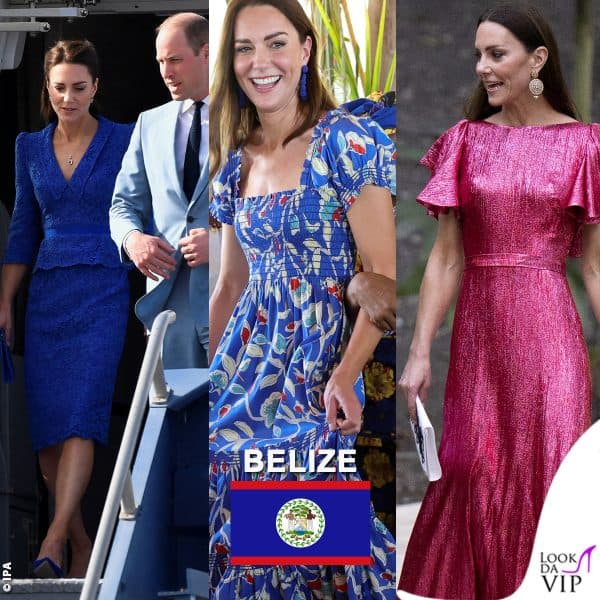 Anche in Belize Kate si è vestita con i colori della bandiera