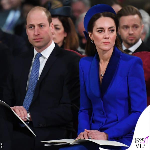 William e Kate durante la funzione