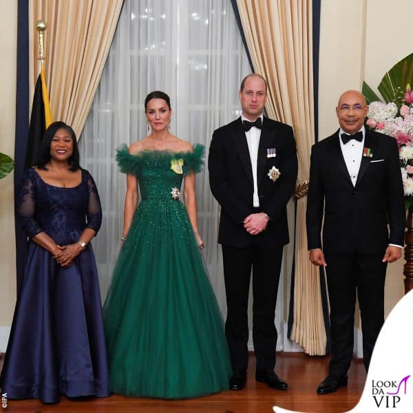 I duchi di Cambridge alla cena organizzata da Patrick Allen, Governatore Generale di Giamaica 