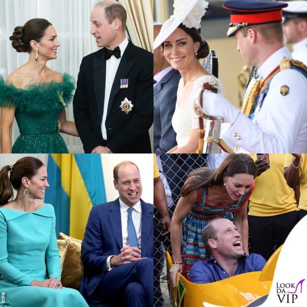 Alcuni momenti di intesa e tenerezza tra William e Kate