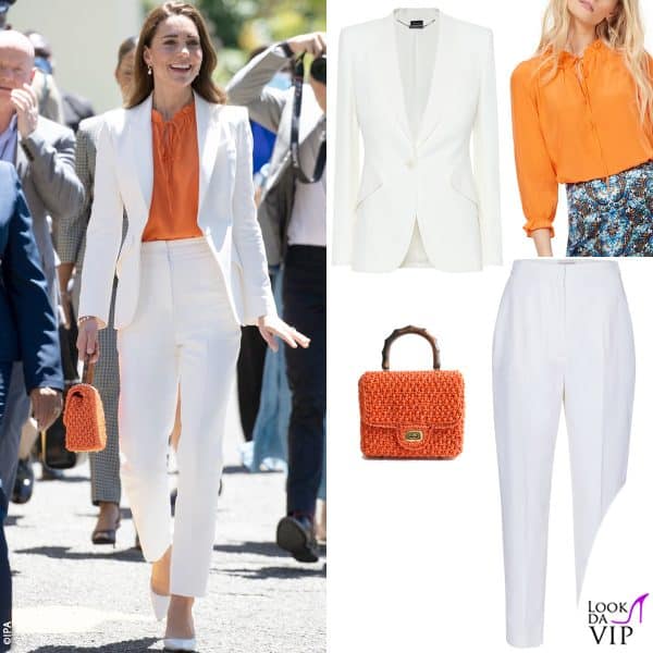 tailleur Alexander McQueen, camicia Ridley London, borsa Willow Hilson, pump Jimmy Choo 