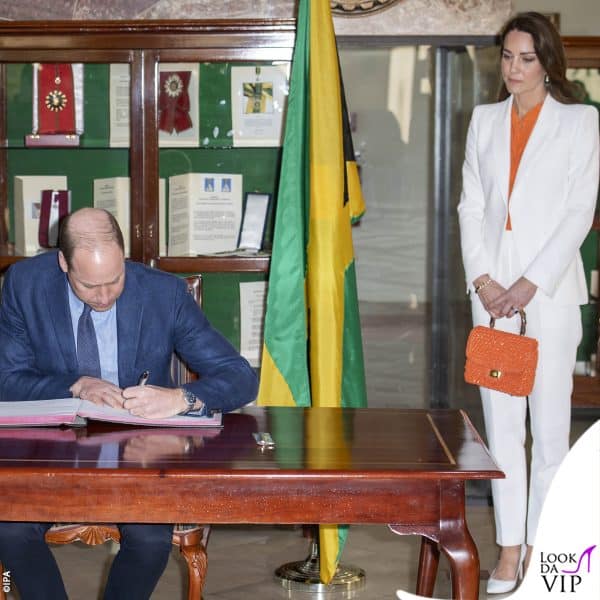William e Kate all'incontro con il premier giamaicano Andrew Holness 