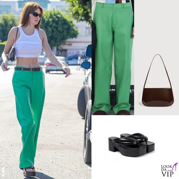 Super sexy con pantaloni Gauchere, scarpe Dries van Noten, borsa Comme des Garconcs e occhiali Gucci vintage