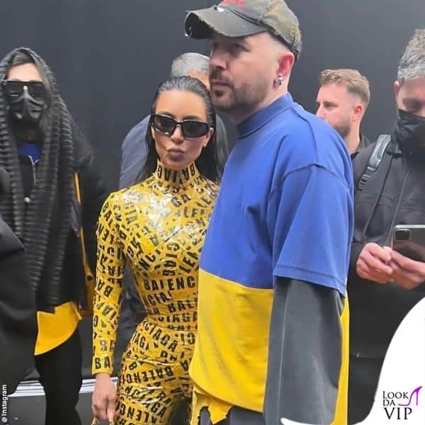 Kim con il designer Demna Gvasalia 