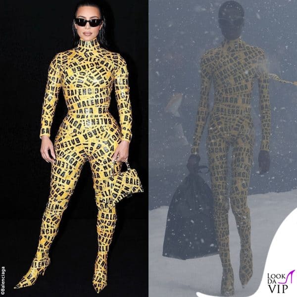 il look indossato dalla Kardashian ha sfilato in passerella 