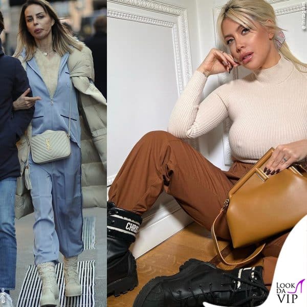 Nina Moric e Wanda Nara: stesso stivale in due colori diversi 