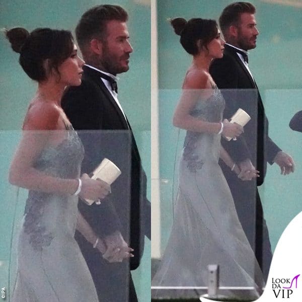 David e Victoria Beckham alla cerimonia del 9 aprile 