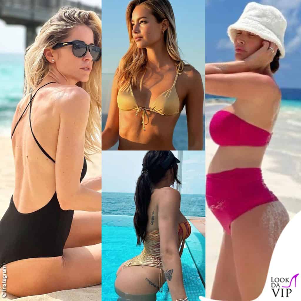 Elena Santarelli Viky Varga Carolina Stramare Giorgia Venturini costume