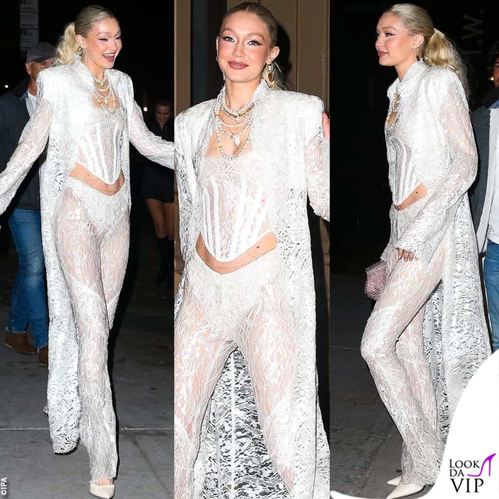 gigi hadid tutta pizzi per la sua festa di compleanno