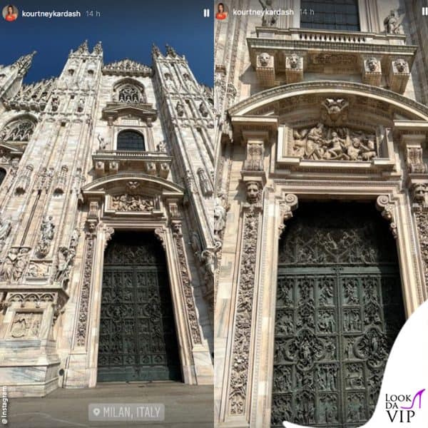 Kourtney ha pubblicato una serie di storie del Duomo 