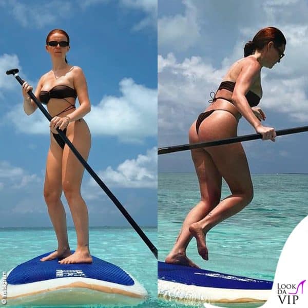 Ludovica Bizzaglia alle Maldive si dedica allo sport e sfoggia le curve in bikini