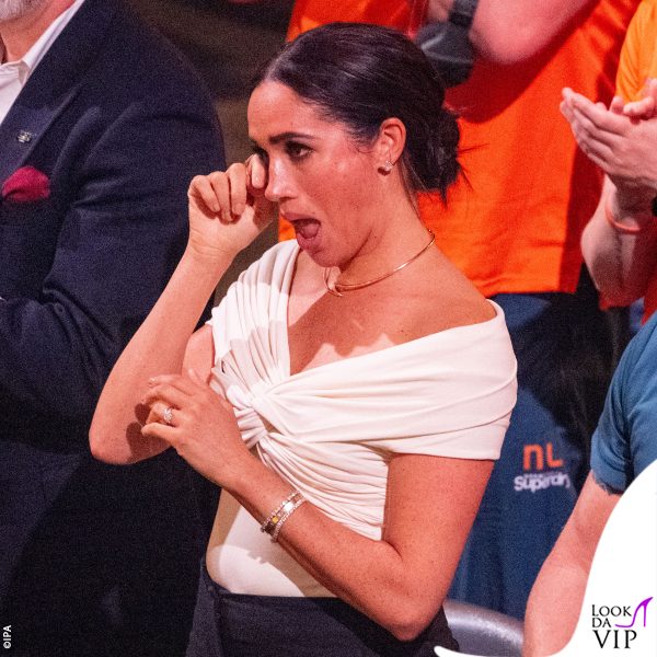 La Markle commossa durante la serata 
