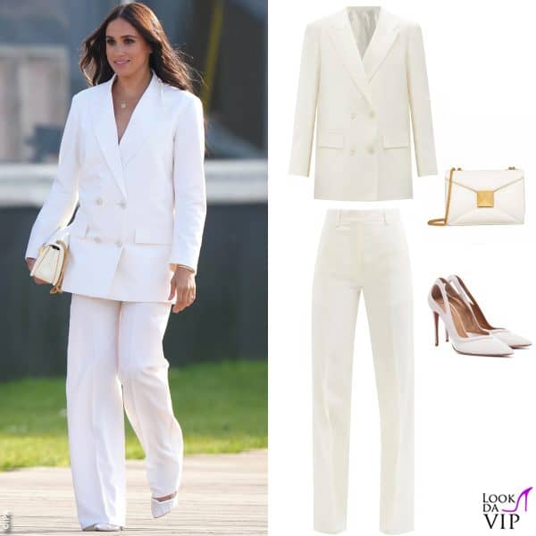 tailleur e borsa Valentino, pump Aquazzura 