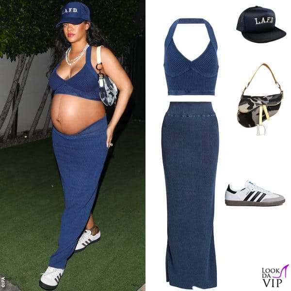 completo Alaia, cappello Blind Vision, sneakers Adidas, borsa Dior 