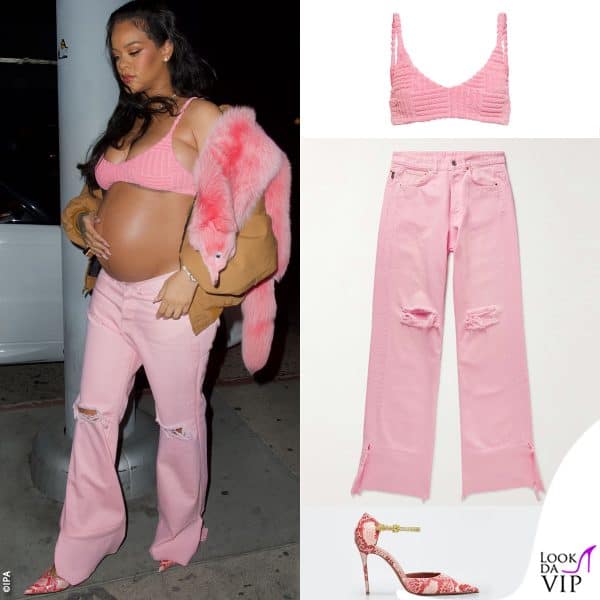 reggiseno Bottega Veneta, jeans Vetements, pump Amina Muaddi 