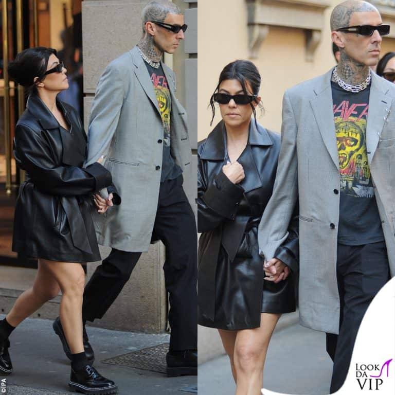 kourtney kardashian e travis barker paparazzati a new york