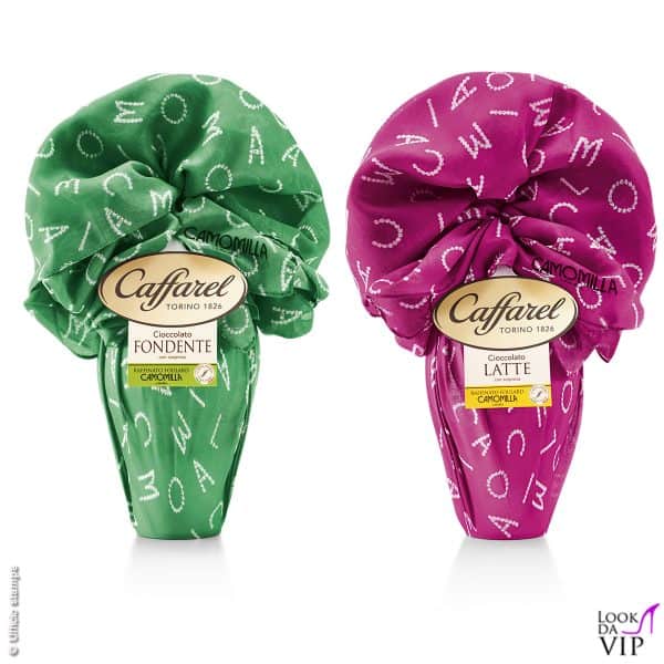 Le uova Caffarel sono avvolte in un foulard Camomilla