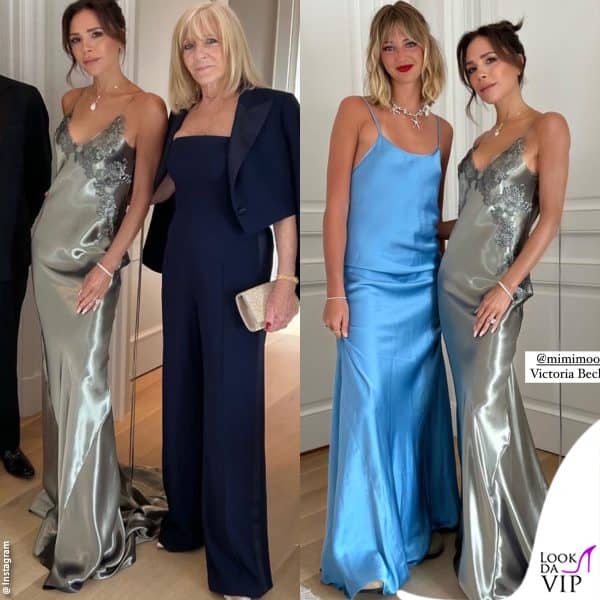 anche la mamma di Victoria e Mia Regan, fidanzata del figlio Romeo, hanno indossato abiti di Victoria Beckham Collection 