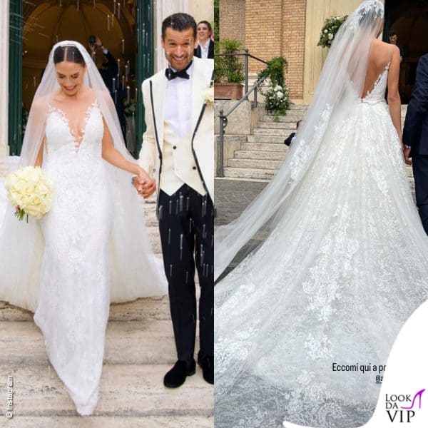 Allegra Luna con una sensuale proposta Pronovias per le nozze con Antonio Candreva