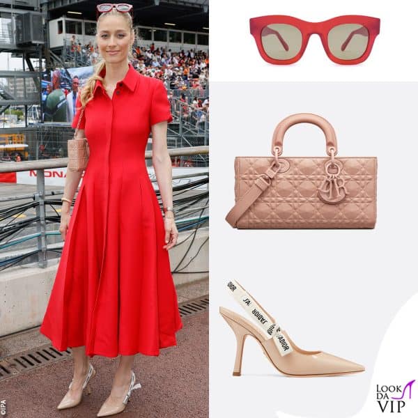 Beatrice Borromeo in Dior con occhiali L.G.R.