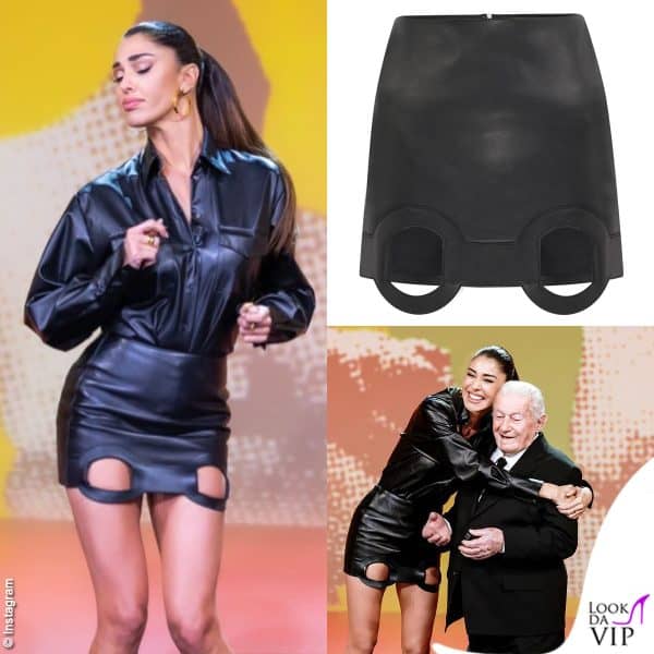 Gli oblo sulla coscia sono sexy e intriganti: un look peperino per la quarta puntata  (look David Koma)